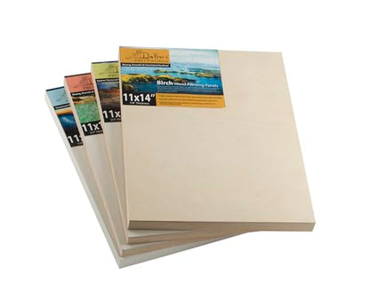 Da Vinci Pro Medium Textured Gesso Panel - 3x3-12 Pack - 2" Depth Wood Panels for Painting - Accepts Mediums Like Canvas - for Oils, Acrylics, Mixed Media, Pastels & Drawing Sticks - size: 3x3", style: 1-5/8" Depth