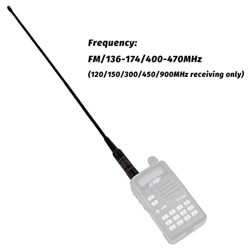 TWAYRDIO 2Pack Dual Band Whip Antenna SMA Male for Yaesu Vertex TYT Icom HT