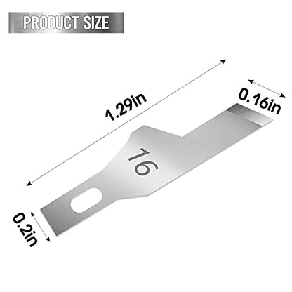 JETMORE 100 Pack Exacto Knife Blades #16, Hobby Knife Blades for DIY Craft - size: #16