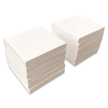 LWR CRAFTS Mini Stretched Canvas 3" X 3" Pack of 12 - size: 3"x3"x12
