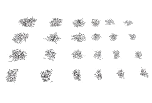 1200PCS M1-M2.2 304 SS Phillips Flat Head Tiny Self Tapping Screw Kit - size: M1 M1.2 M1.4 M1.7 M2 M2.2