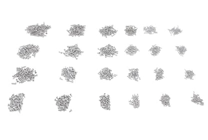 1200PCS M1-M2.2 304 SS Phillips Flat Head Tiny Self Tapping Screw Kit - size: M1 M1.2 M1.4 M1.7 M2 M2.2