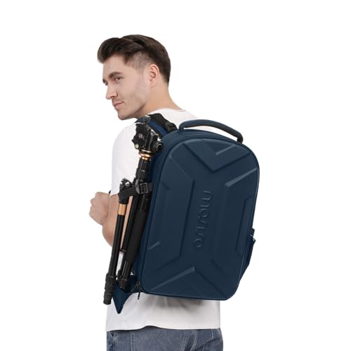 MOSISO Camera Backpack, Photography Camera Bag Waterproof Hardshell Case - color: Steel Blue