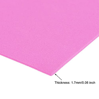 uxcell Dark Pink EVA Foam Sheets 11 x 8 inch 1.7mm Thickness for Crafts DIY Projects, 12 Pcs - color: Dark Pink