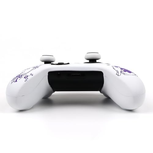 Cat Among Blossoming Branches Skin Compatible with Xbox Series X Wireless Controller, RALAN Protector Case， Customised Thumb Grips Cap - color: Cat White Purple