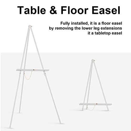 Falling in Art 65" A-Frame Wooden Tripod Easel Stand (White) - color: White-1 Pack