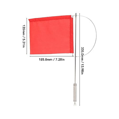 Ejoyous Wind Indicator Flag, Marine Wind Flag with Stainless Steel Mast, Triangular, Red, for Sailboat Yacht Dinghy - size: 185*135mm(7972SM)