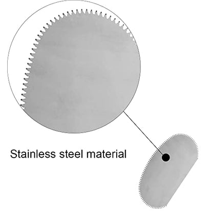 2 Pcs Serrated Scraper Crafts Tool Stainless Steel Pottery Clay Sculpture Scraper Ceramics Clay Sculpting Tools Kit for Sculpting Texturing Modeling