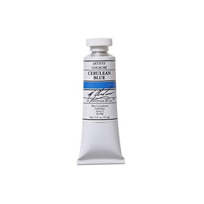 M. Graham 1/2-Ounce Tube Gouache Paint, Cerulean Blue - color: Cerulean Blue, size: 0.5 Fl Oz (Pack of 1)