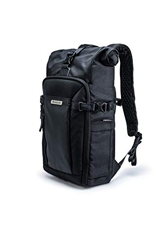 VANGUARD VEO Select 43RB Camera Backpack - Black, Roll-Top Design, Multi-Access, 10.5" Tablet Storage, Tripod Carry - color: Black, size: 43