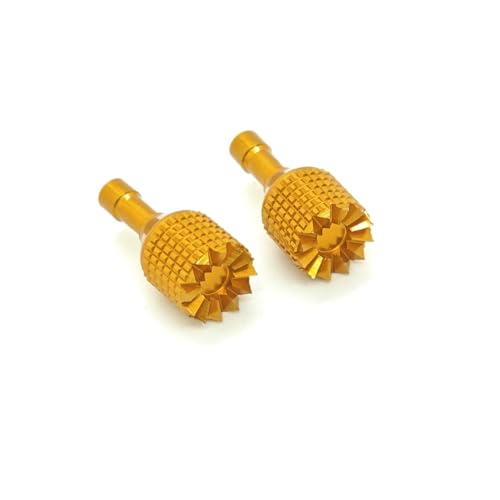 Drone controller: Replacement of drone control stick, suitable for various remote controls, 2 pieces per pack, aluminum alloy control stick, (yellow) - color: Orange