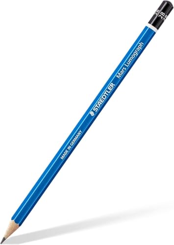 STAEDTLER Mars Lumograph 2B Graphite Art Drawing Pencil, 6 Pencils - size: 6 Count (Pack of 2)