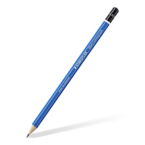 STAEDTLER Mars Lumograph H Graphite Art Drawing Pencil, 6 Pencils - style: H