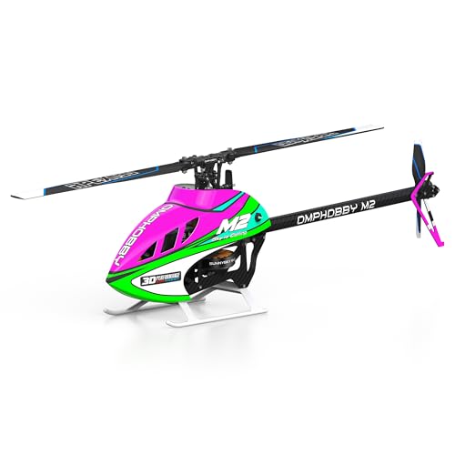 OMPHOBBY M2 V3 PRO RC Helicopter for Adults, Support APP Tuning & Telemetry, 6CH 3D Brushless Direct Drive, Lightweight 320g, OFS3 Flight Control, 200-Class Mini Helicopter for Outdoor Pink PNP - color: PINK