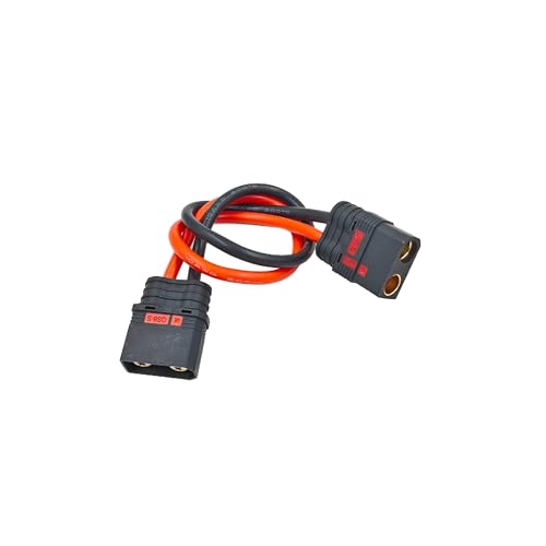 QS8-S Male to QS8-S Anti-Spark Female Extension Cable Silicone for RC Drone Lipo Battery Electric Motorcycle E-Bike Output Cable Anti-Spark Male to Female, 10AWG Silicone, 11.8 inch