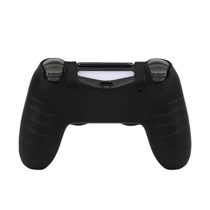 RALAN Pixelated Skull Design Controller Skin Cover with 2 Thumb Grips Compatible with PS4/Playstation 4 Slim/Pro Controller - color: Pixelated Skull Black Red
