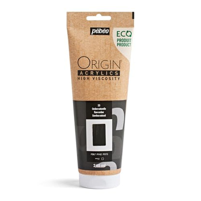 PEBEO Origin 240ml (8.11 fl oz) Acrylic Paint, Raw Umber - color: Raw Umber