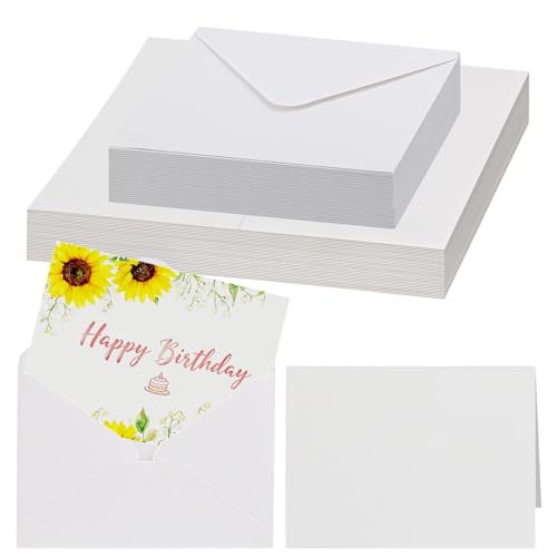 Lunarm Watercolor Cards with Envelopes 4x6in Folded 50 Set, 140lb/300GSM - color: Cards with Envelopes 4 x 6in 50 Set