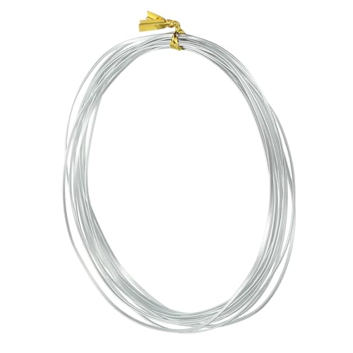 uxcell 1 Rolls 24 Gauge Flat Aluminum Wire, 16.40 ft Soft Craft Wire for Flower Bonsai Crafts Carving DIY Bezel Sculpting Gem Metal Wrap, Silver Tone - color: Silver Tone, size: 24 Gauge 1mm