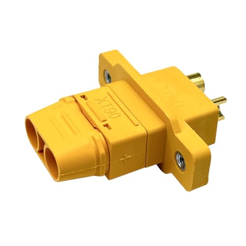 5Pairs Amass XT90NE -M XT90H with M2. 5 Nut Embedded Panel with Fixed Seat Aircraft Model Connector XT90NE-M XT90E-M Yellow Gold-Plated
