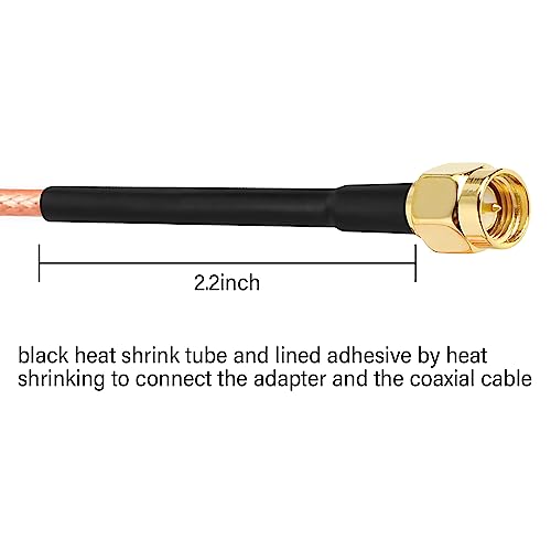 XRDS -RF SMA Male to SMA Male Cable 2FT, SMA Extension Antenna Cable (2PCS) - size: 2 FT