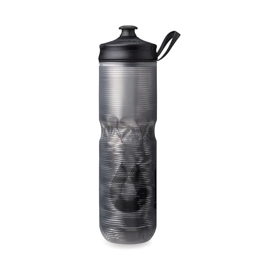 HydraPak Polar Sport Insulated Water Bottle (24oz, Pulse Black) - color: Pulse Black, style: 24oz/700ml
