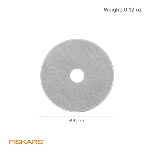 Fiskars 45mm Rotary Cutter Blade Replacements for Fabric, 5-Pack - size: 45mm, style: 5 Pack - Standard