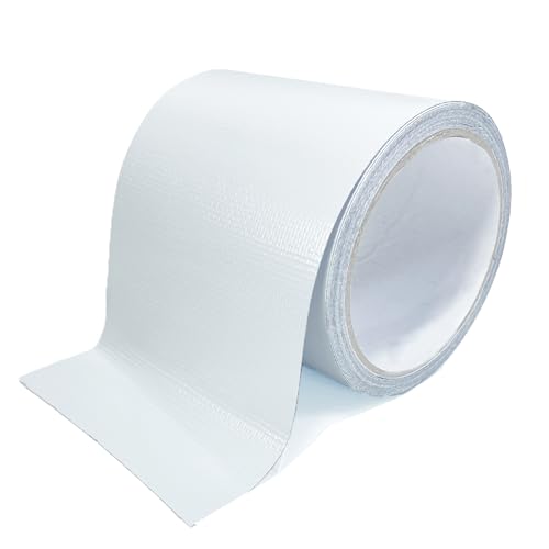 Waterproof Repair Tape for Awning, 4IN x 20FT Outdoor Canvas Tarp Repair Tape, Tent, Boat Covers, Canopy, Sail Tape, Tear Repair Patch Kit, Heavy Duty UVproof, White - color: White, size: 4IN X 20FT