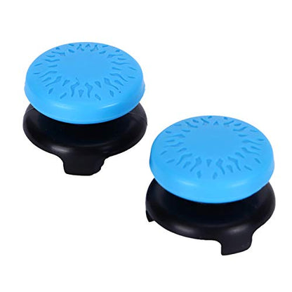 ASHATA 2Pcs Thumbstick Extender for 3D Texture Thumb Grip Stick Joystick Thumbstick for 5 Controller (Blue) - color: blue