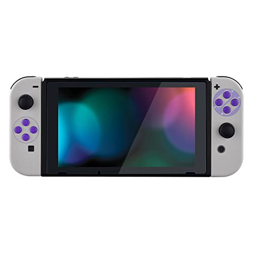 eXtremeRate DIY Replacement Shell Buttons for Nintendo Switch & Switch OLED, Classics SNES Style Housing with Full Set Button for Joycon Handheld Controller - Console Shell NOT Included - color: Classic SNES Style