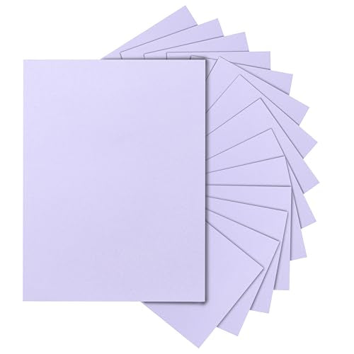Silunkia 40 Sheets Light Purple Cardstock 8.5 x 11 Certificate Paper 75lb - color: Light Purple