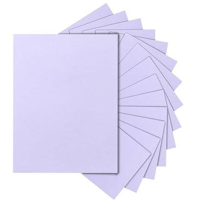 Silunkia 40 Sheets Light Purple Cardstock 8.5 x 11 Certificate Paper 75lb - color: Light Purple
