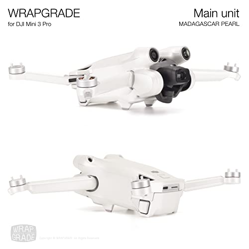 WRAPGRADE Skin Stickers Compatible with DJI Mini 3 Pro | Main Unit (Madagascar Pearl) - color: Madagascar Pearl