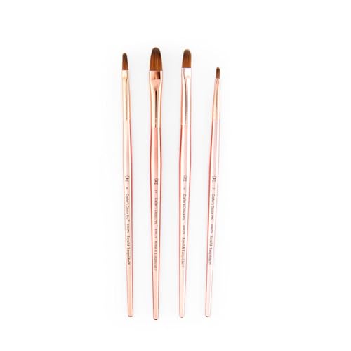Royal & Langnickel Crafter's Choice Pro Synthetic Sable Filbert Craft Brush Set, 4pc - style: Filbert