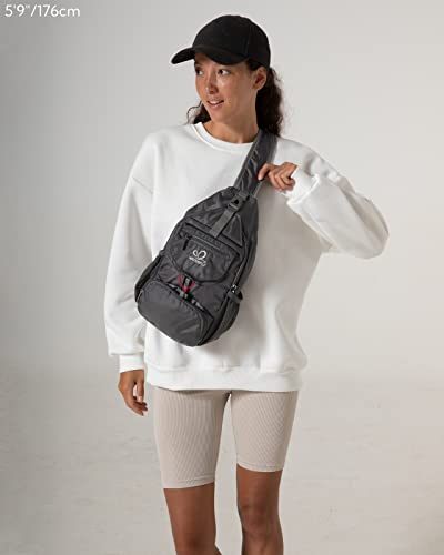 WATERFLY Packable Small Crossbody Sling Backpack Shoulder Chest Bag Daypack for Hiking Traveling Grey - color: New Grey