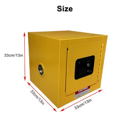 Flammable Safety Storage Cabinet 13"x13"x13" Industry Hazardous Materials - size: 13"*13"*13"
