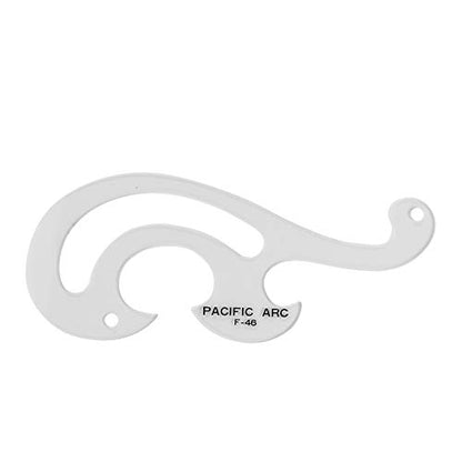 Pacific Arc Professional French Curves, Acrylic, Plain Edge, 6.375 Inches - size: F-46