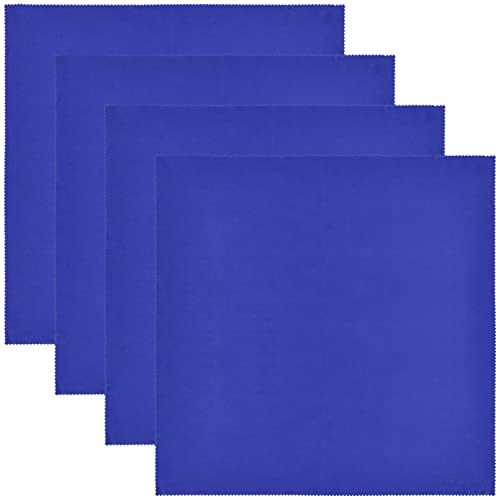Wisdompro 4-Pack 16x16 Inch Extra Large Microfiber Cleaning Cloths, Blue - color: Blue
