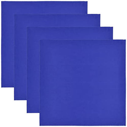 Wisdompro 4-Pack 16x16 Inch Extra Large Microfiber Cleaning Cloths, Blue - color: Blue