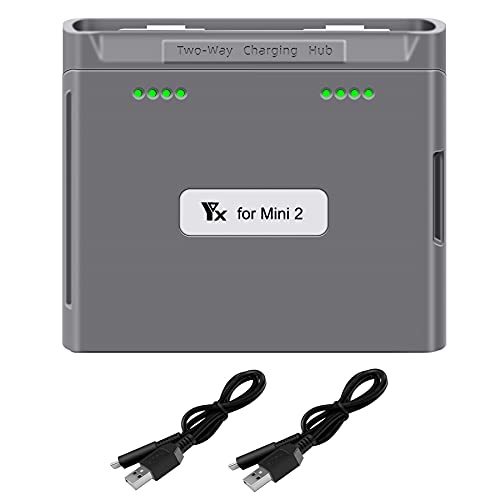 Hanatora Two-Way Battery Charging Hub and Check Battery Level for DJI Mini 4K/2/SE Drone,Charge Two Batteries in Sequence,Charger Accessories