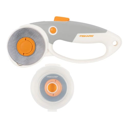 Fiskars 45mm/60mm DuoLoop Titanium Easy-Change Rotary Cutter for Fabric - color: DuoLoop, size: 45/60mm