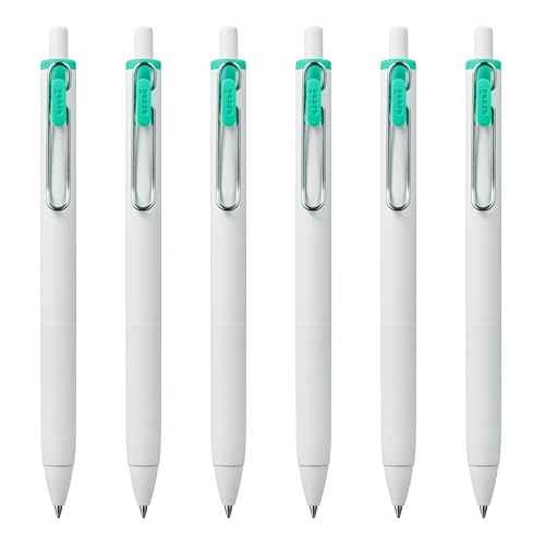 Uni-Ball one Retractable Gel Pens, Ultra Micro Point (0.38mm), Emerald Ink, 6 Pens - color: Emerald, style: Ultra Micro