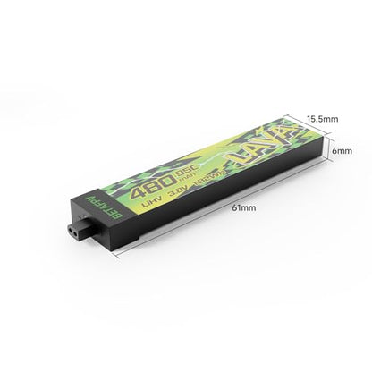 BETAFPV 4pcs Lava II 480mAh 1S Battery 3.8V 95C LiHV with BT2.0 Connector