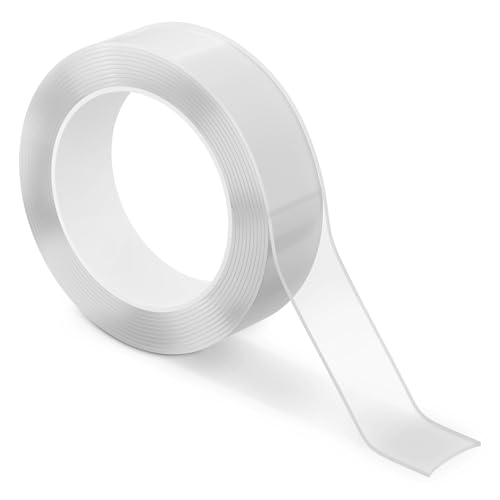 HYQO Clear Double Sided Tape Heavy Duty, 9.84 Ft x 1.2 in, Removable - size: 1.2 IN х 118 IN (0.08" Thick)