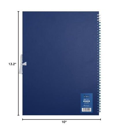 Maruman Art Spiral Sketch Book, F4, 13.27" x 10.04", 24 Sheets, Blue - color: Blue, size: F4 (13.27" x 10.04")