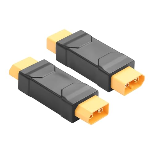 XT60 Connector Adapter, Upgrated XT60 Male to Female Converter Plug,XT60 No Wire Adapter Converter for Energy Storage Power,Outdoor Power,Drone Battery 2Pcs (M to M)