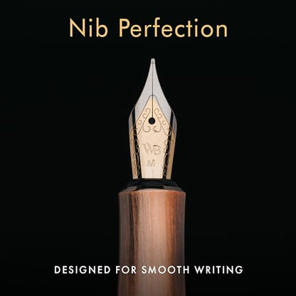 Wordsworth & Black Mini Pocket Fountain Pen for Writing, Medium Nib, Copper - color: Copper