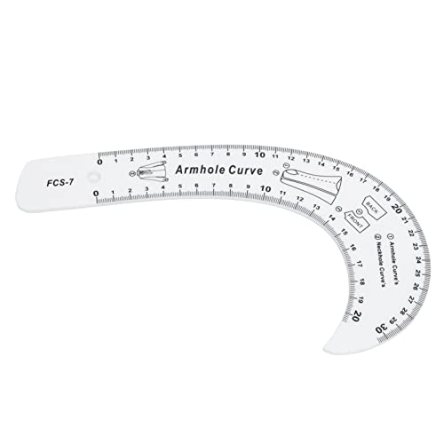 7Pcs Sewing Ruler Tailor Set Clear French Curve Ruler Sewing Ruler Set Rulers Ruler Racks Rulers High Accuracy Scale Fashion Pattern Design Ruler Set for Making Pattern Drafting