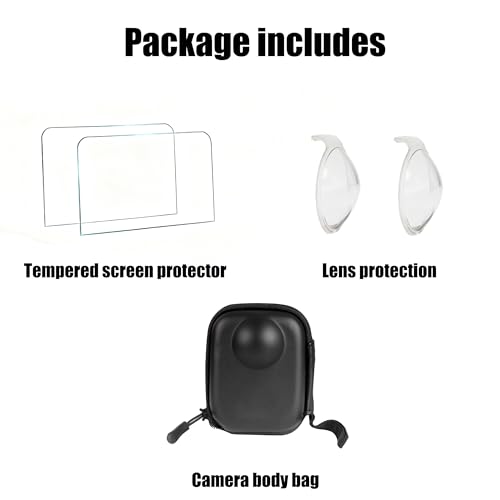 PellKing Lens Guards for DJI Osmo 360,Lens Protector with Camera Case and Screen Protector Accessories Kit for DJI Osmo 360 Panorama Camera