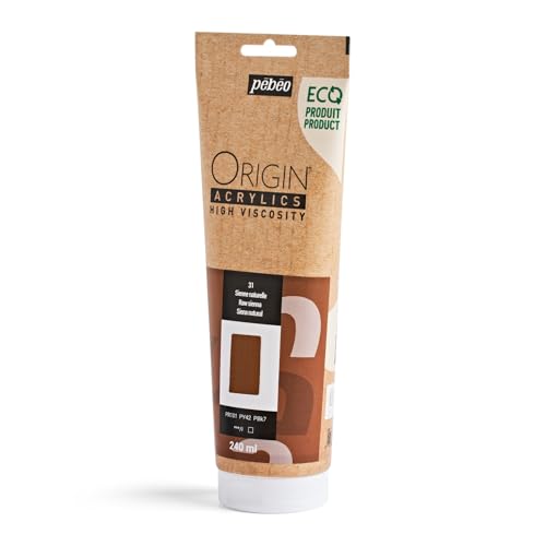 PEBEO Origin 240ml (8.11 fl oz) Acrylic Paint, Raw Sienna - color: Raw Sienna